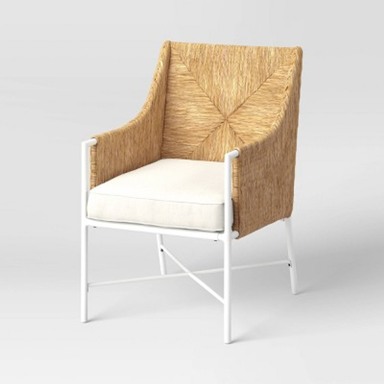 Stanton 2pk Rush Weave Club Chairs - White/Natural - Threshold™ designed with Studio McGee