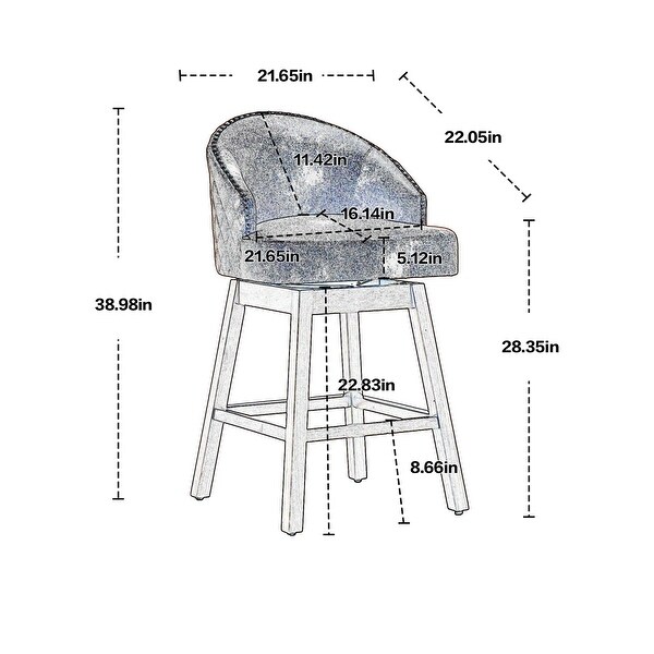 Bar Stools Set of 2 Counter Height Chairs