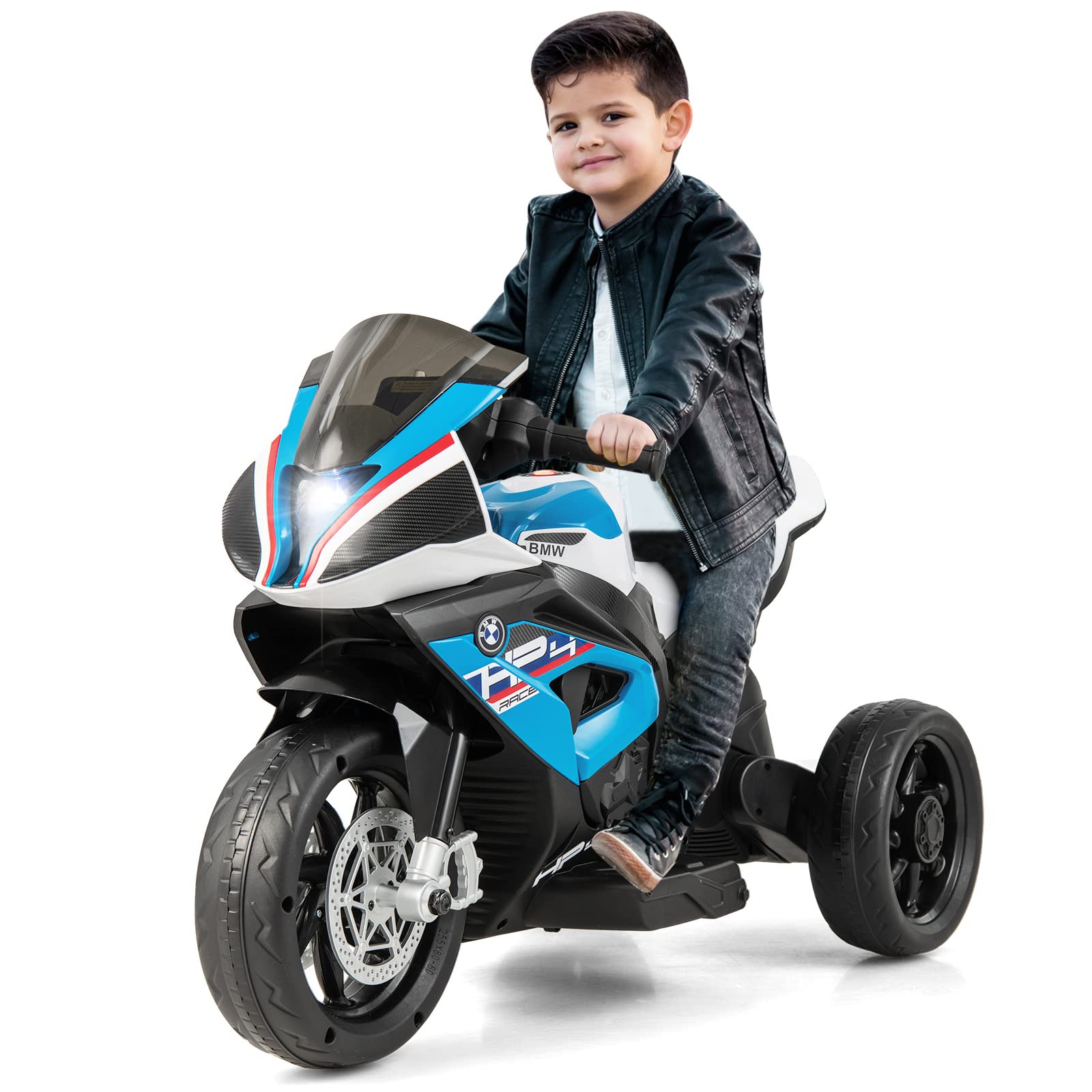 Costzon Kids Motorcycle, Licensed BMW 12V Battery Powered Ride on Motorcycle