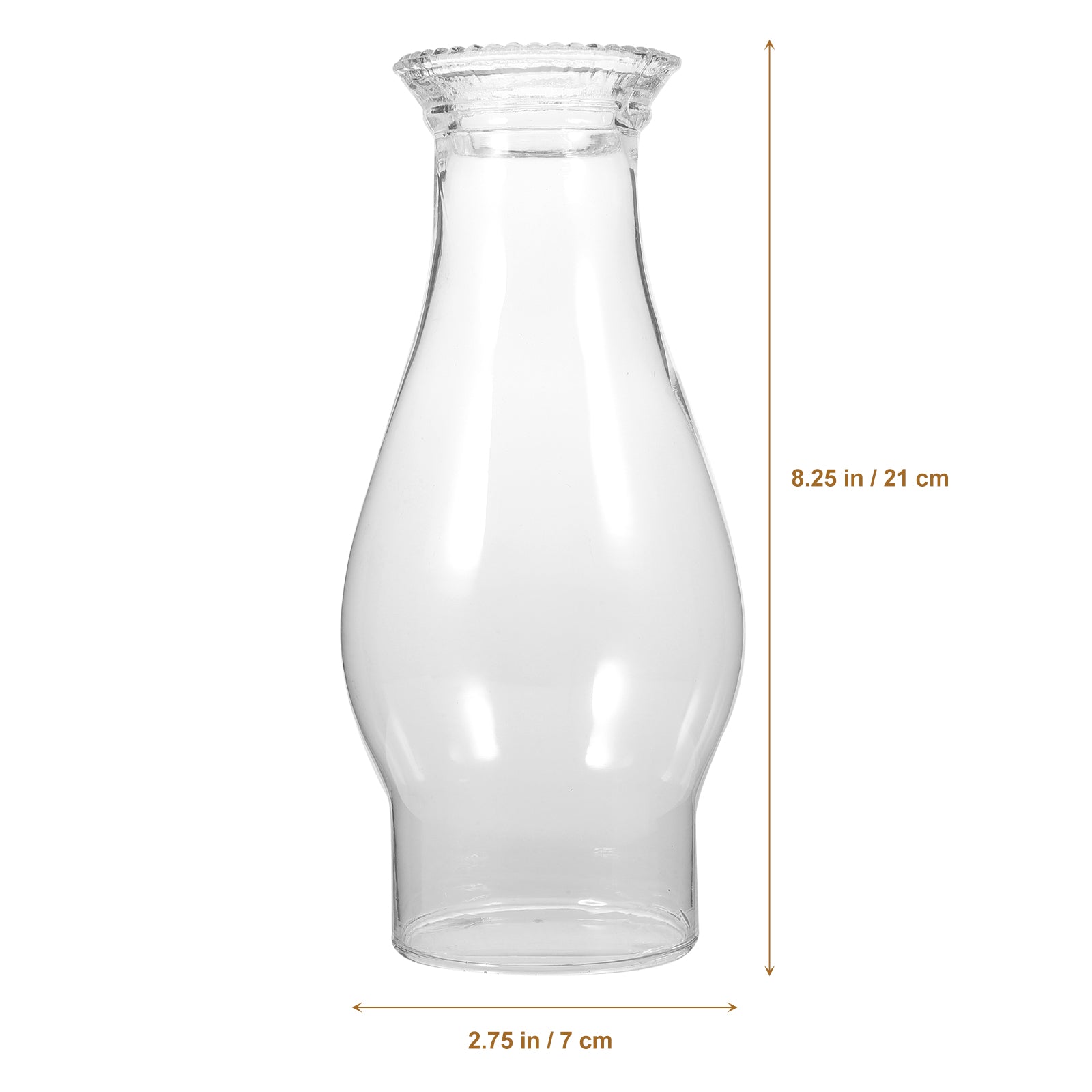 Glass Chimney Oil Lamp Cover Transparent Replacement Kerosene Lamp Shade