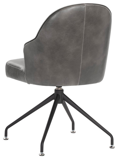 Rutger Swivel Dining Chair   Overcast Grey Set Of 2   Industrial   Dining Chairs   by Virgil Stanis Design  Houzz