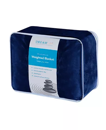 DreamLab Plush 15lb Weighted Blanket with Washable Cover