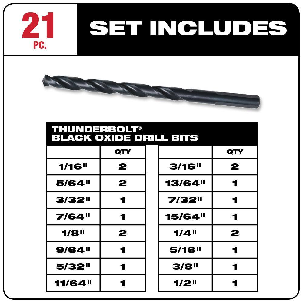 MW 1-38 in. Multi-Tool Oscillating Blade Set with Black Oxide Twist Drill Bit Set (25-Piece) 49-25-1103W-48-89-2801