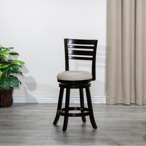 DTY Indoor Living Granby 4-Slat Back Swivel Stool