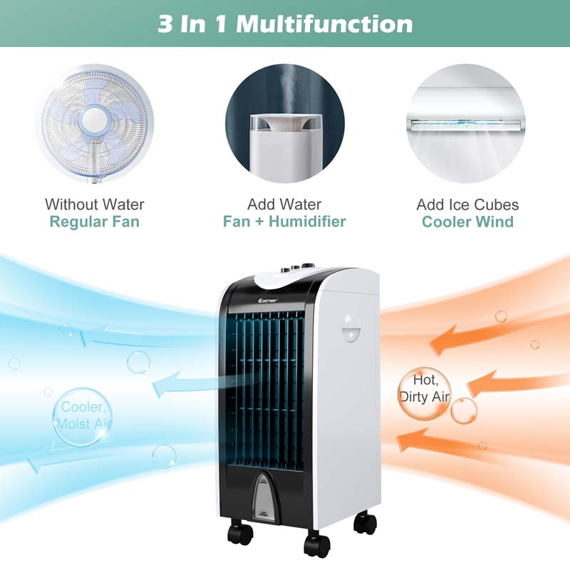 Canada Only - 3-in-1 Portable Evaporative Air Cooler with Filter Knob