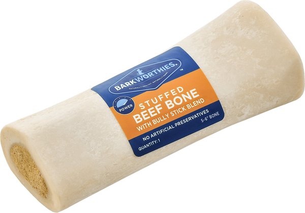 Barkworthies Large Stuffed Beef Shin Bone Dog Treats