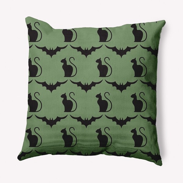 Cats and Bats Indoor/Outdoor Throw Pillow