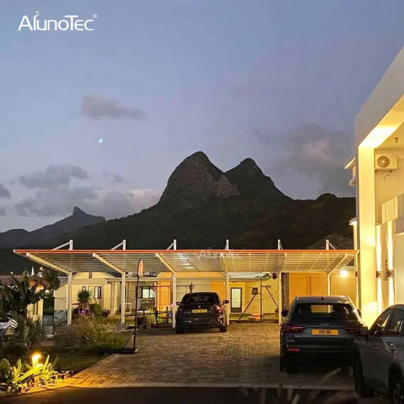 AlunoTec ECO Friendly Customized Terrace Villa Garden Supplies Withstand Snow Wind Carport Car Parking Shed Car Ports