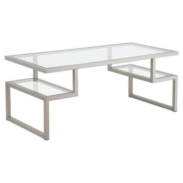 Contemporary Coffee Table with Glass Top