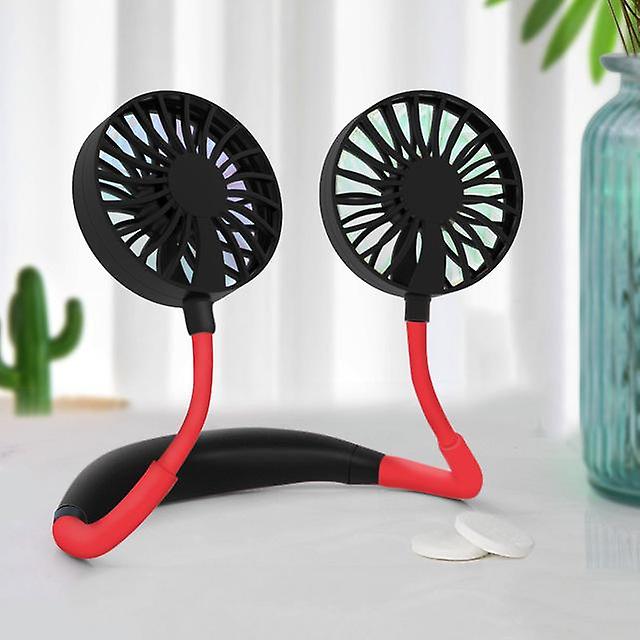 Portable Mini Neckband Fan 1200mAh USB Rechargeable Hang-on Neck Fans Minimalist