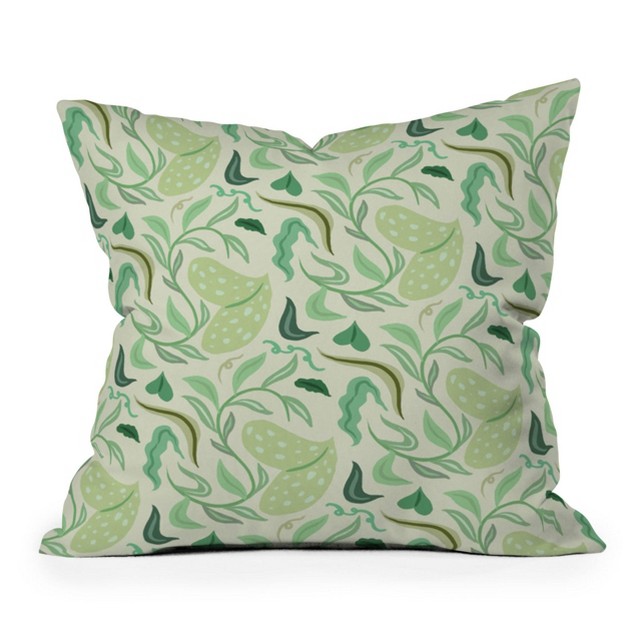 Sunlee Art Playful Square Throw Pillow Green Deny Designs