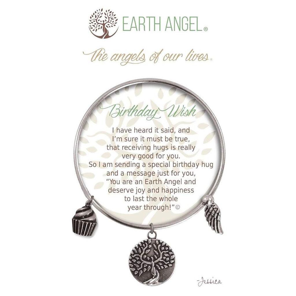 Earth Angel  Birthday Wish Bracelet in Silver