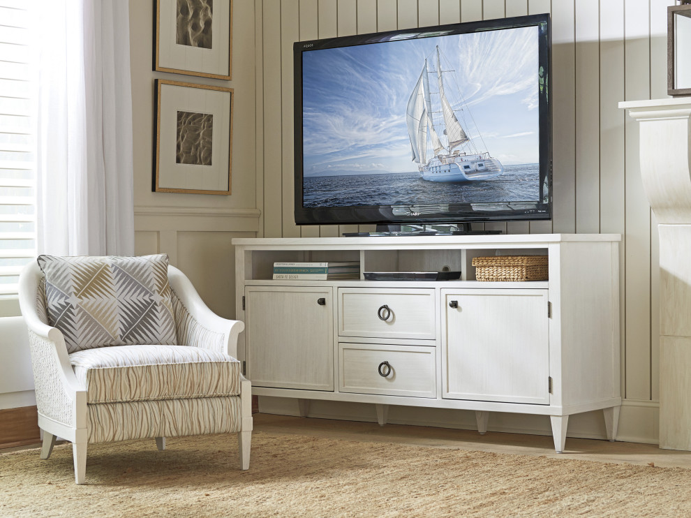 Dockside Media Console   Beach Style   Entertainment Centers And Tv Stands   by Lexington Home Brands  Houzz