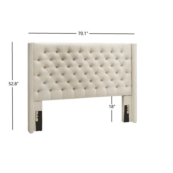 Naples Queen-size Wingback Button-tufted Headboard by iNSPIRE Q Artisan - - 9477539