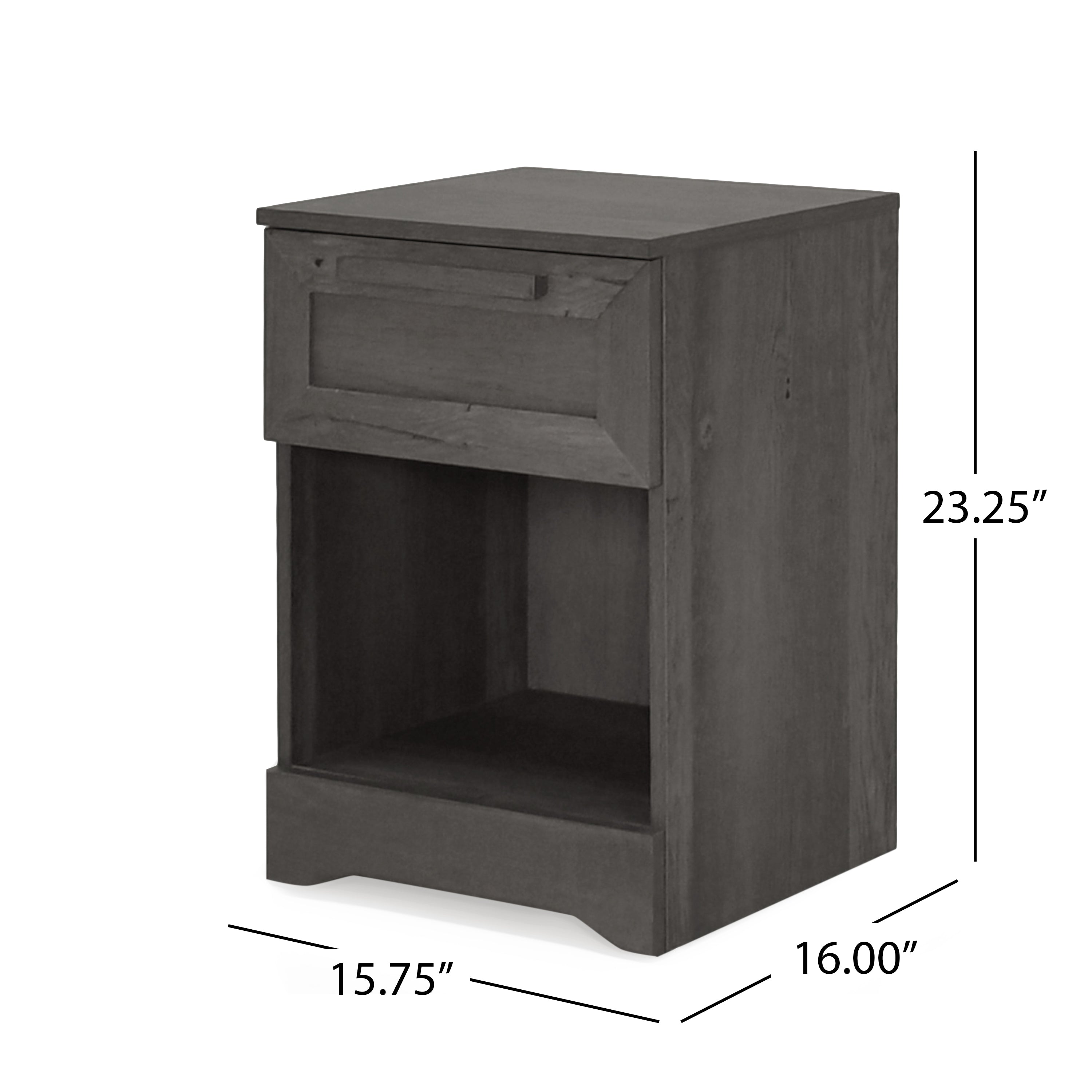 Broxon Rustic 1 Drawer Nightstand