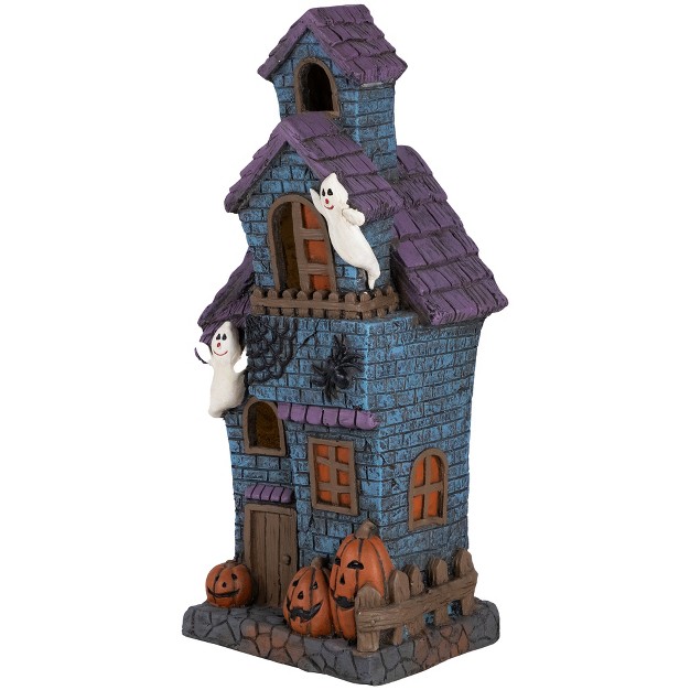 Led Lighted Haunted House With Ghosts Halloween Decoration