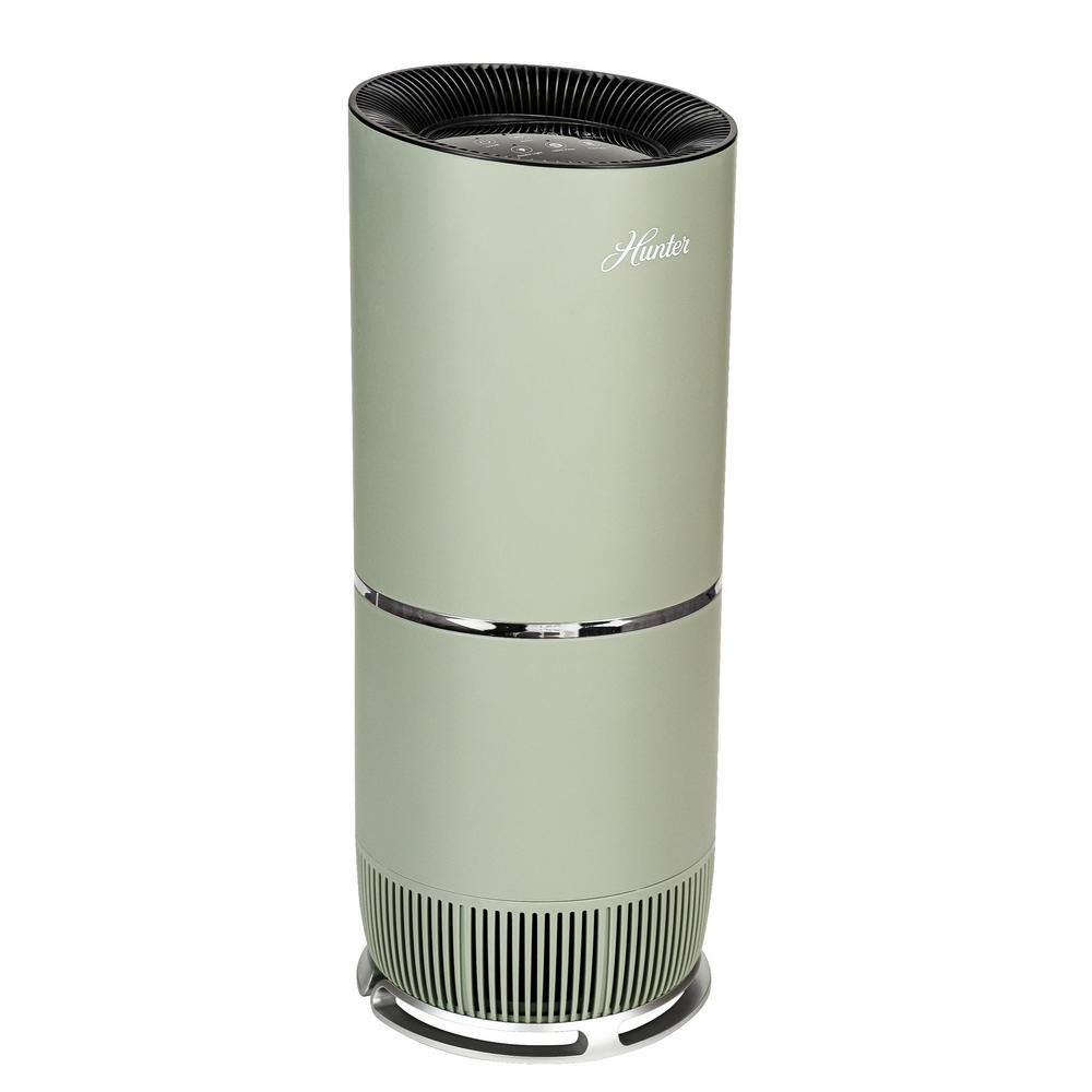 Hunter HP670 True HEPA Air Purifier for Allergies Digital Tall Tower Sage HP670SG