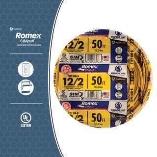 Southwire 50 ft. 122 Solid Romex SIMpull CU NM-B WG Wire 28828222