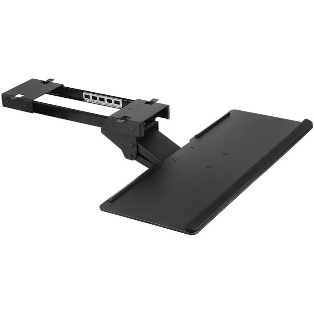 Mount it Under Desk Computer Keyboard And Mouse Tray Ergonomic Keyboard Drawer With Gel Wrist Pad Black