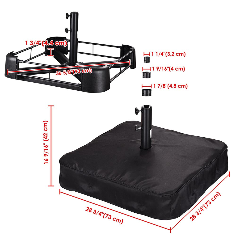 Yescom Outdoor Patio Umbrella Base Stand with Sand Bag 165 Lbs