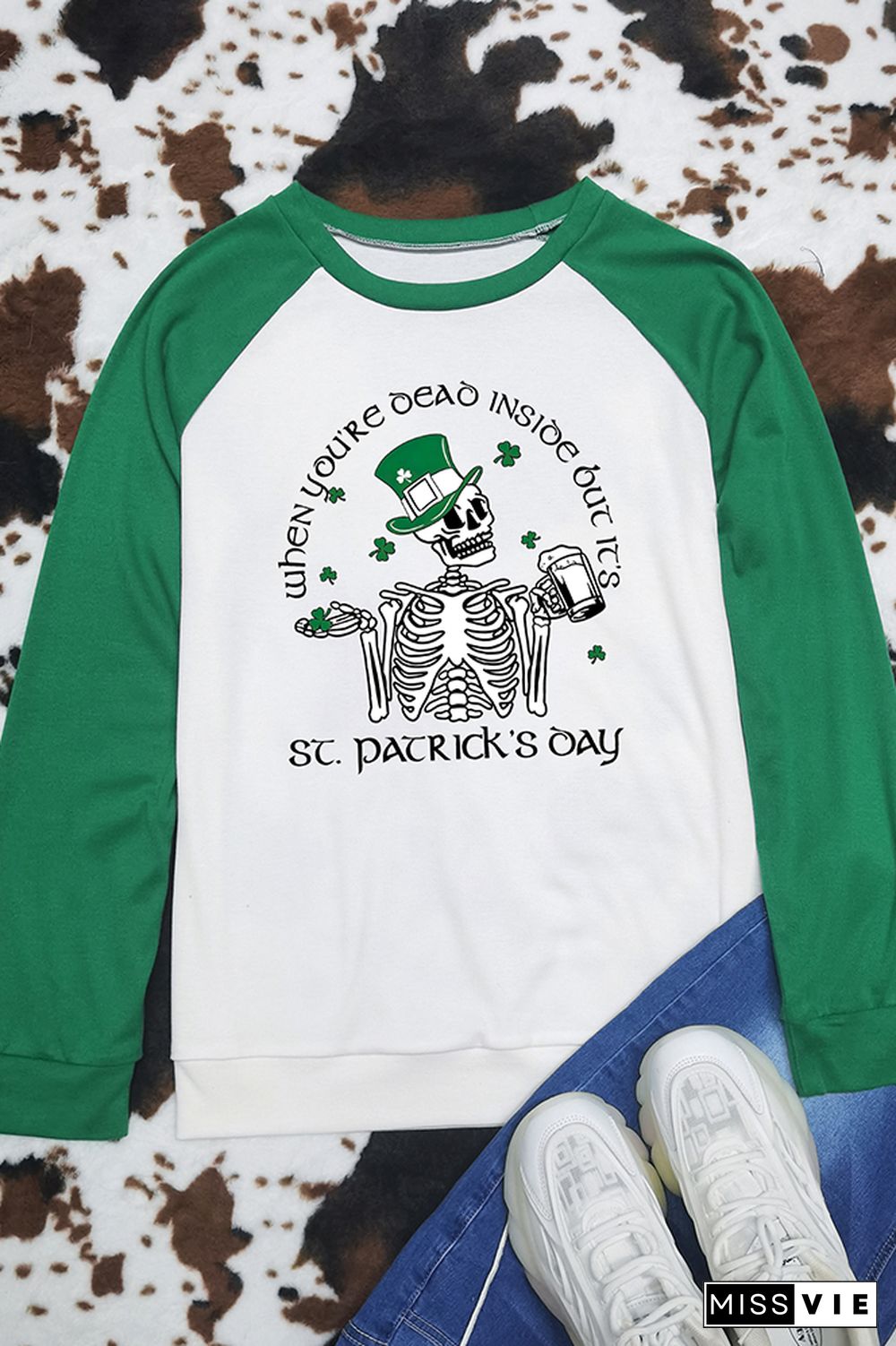 St. Patrick's Day Long Sleeve Graphic Tee Wholesale