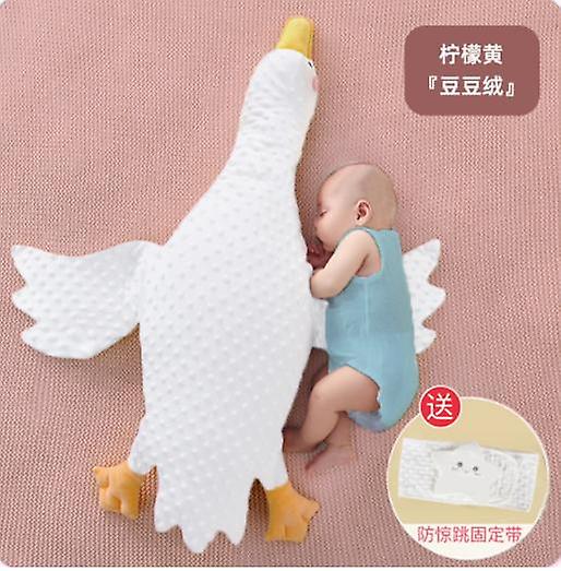 Baby Sleeping Pillow Super Soft Cute Big White Goose Sleeping Exhaust Pillow Children Plush Toys Brown