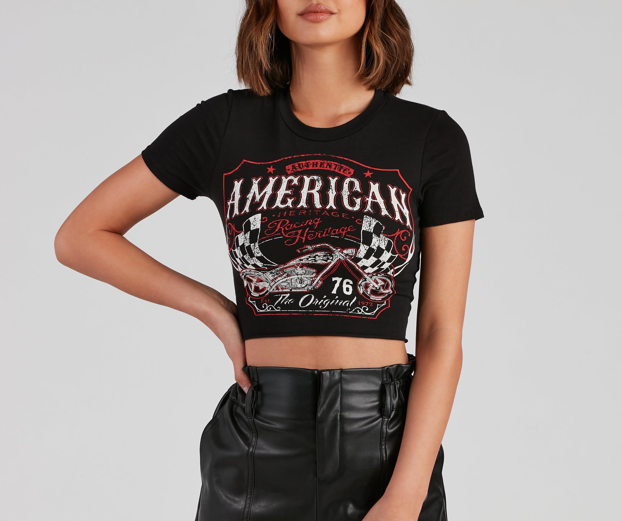 Racer Babe Cropped Graphic Tee