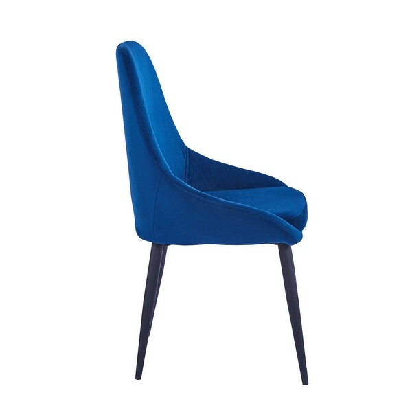 Porthos Home Fern Dining Chairs Set of 2， Velvet Upholstery， Steel Legs