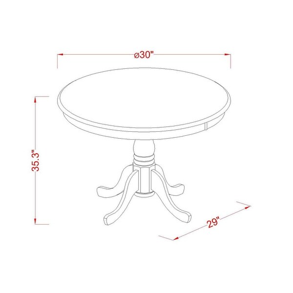 3-Pc Dining Room Table Set - 2 Kitchen Chairs and 1 Kitchen Table - Mahogany Finish (Seat Type Options)