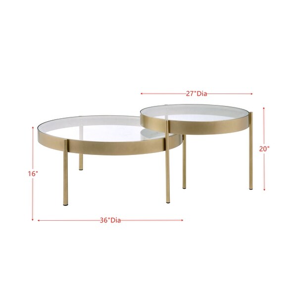 Round Nesting Coffee Table Set