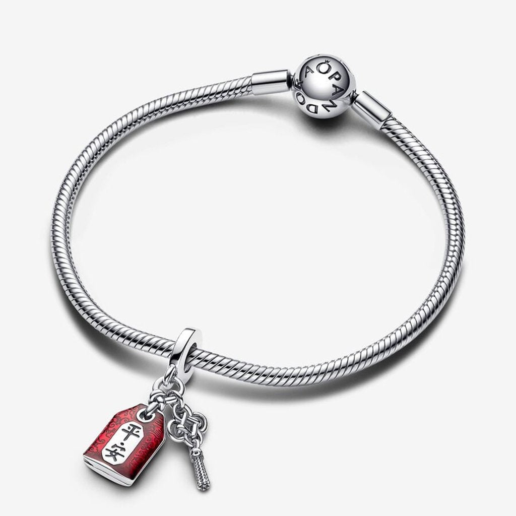 PANDORA  Lucky Amulet Double Dangle Charm - Sterling Silver