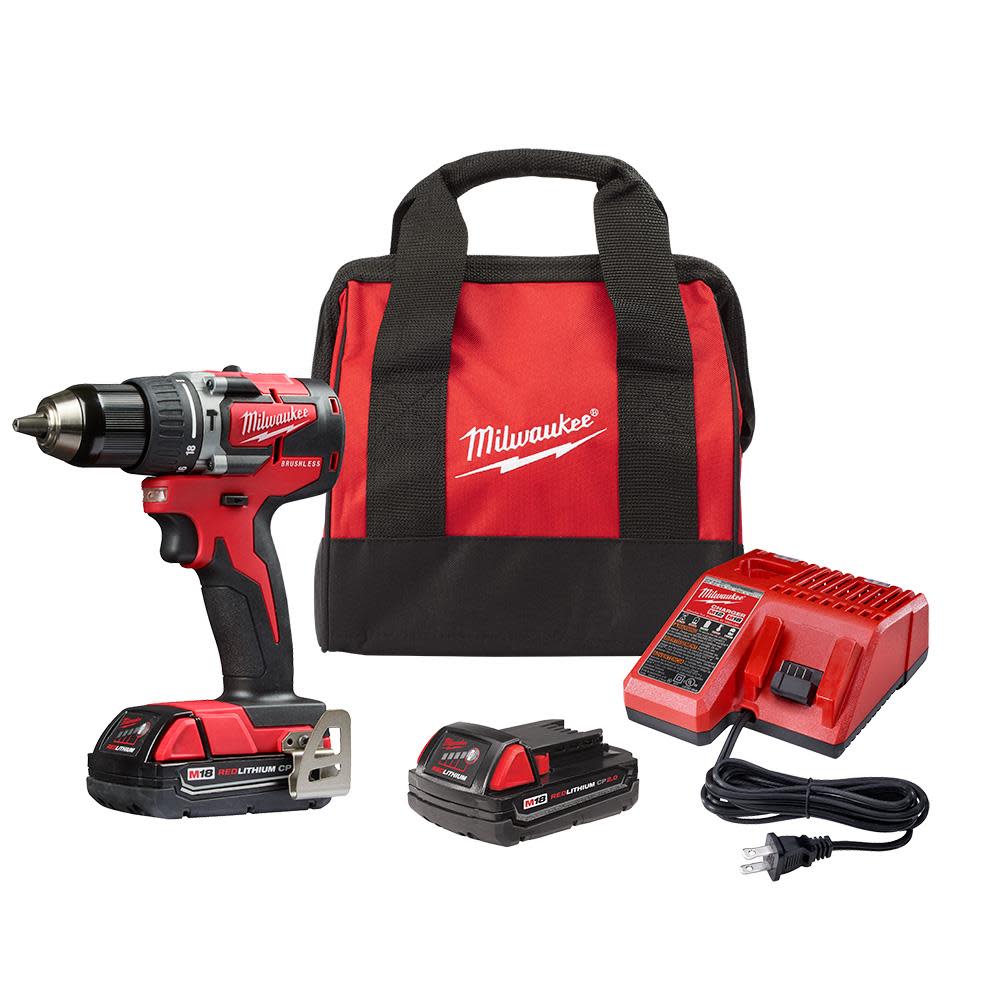 Milwaukee M18 Compact Brushless 1/2 Hammer Drill Driver Kit