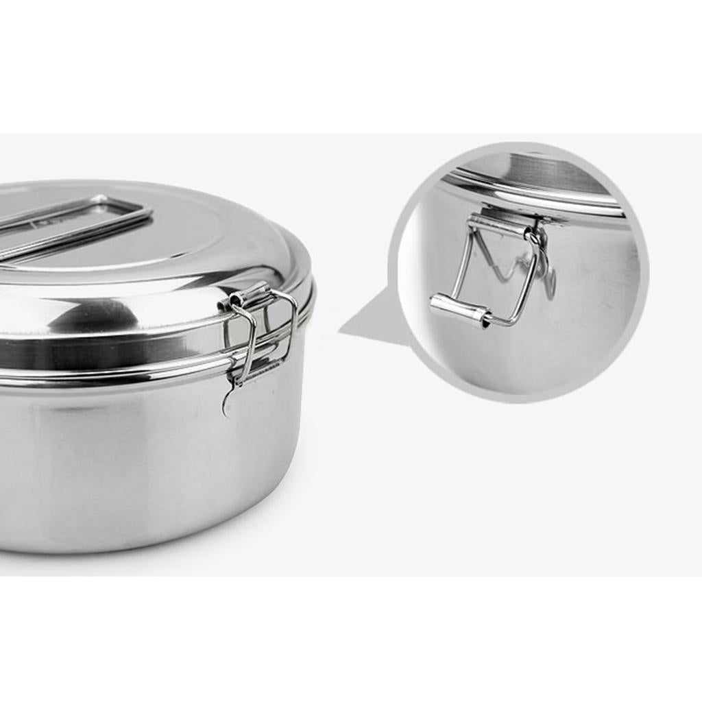 Food Stainless Steel Mess BBQ Container for Outdoor , , Small