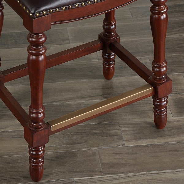 Cordale Faux Leather Saddle Seat Counter Stool by Greyson Living