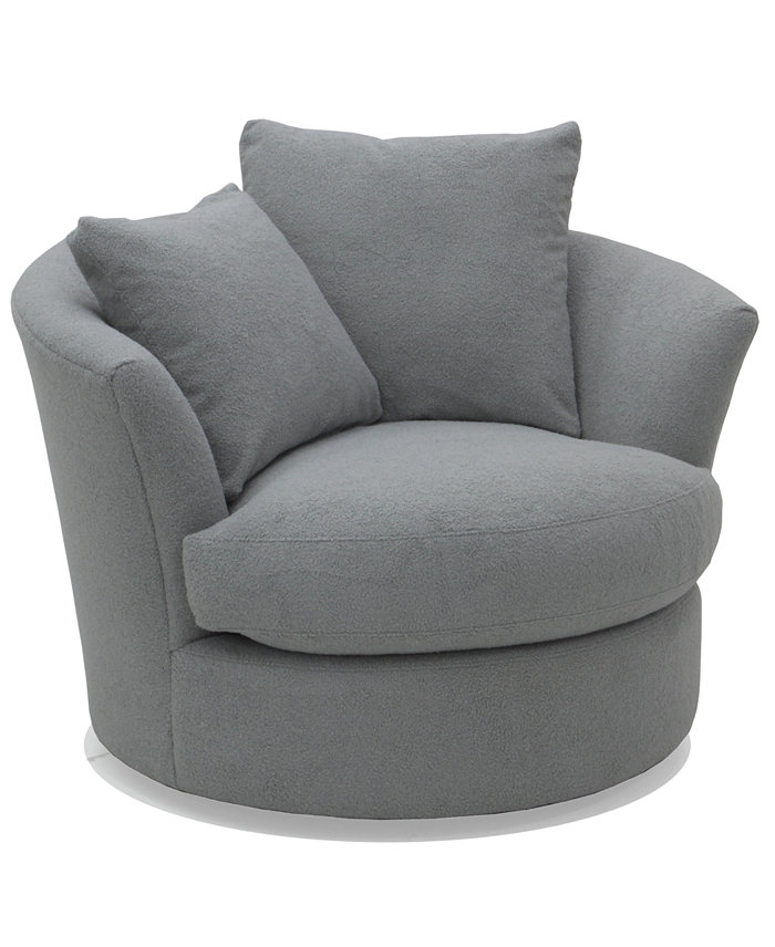 Furniture CLOSEOUT! Gympson Fabric Swivel Chair