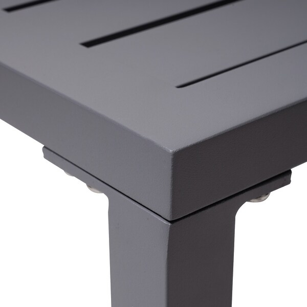 VredHom Outdoor Square Side Table Aluminum End Table