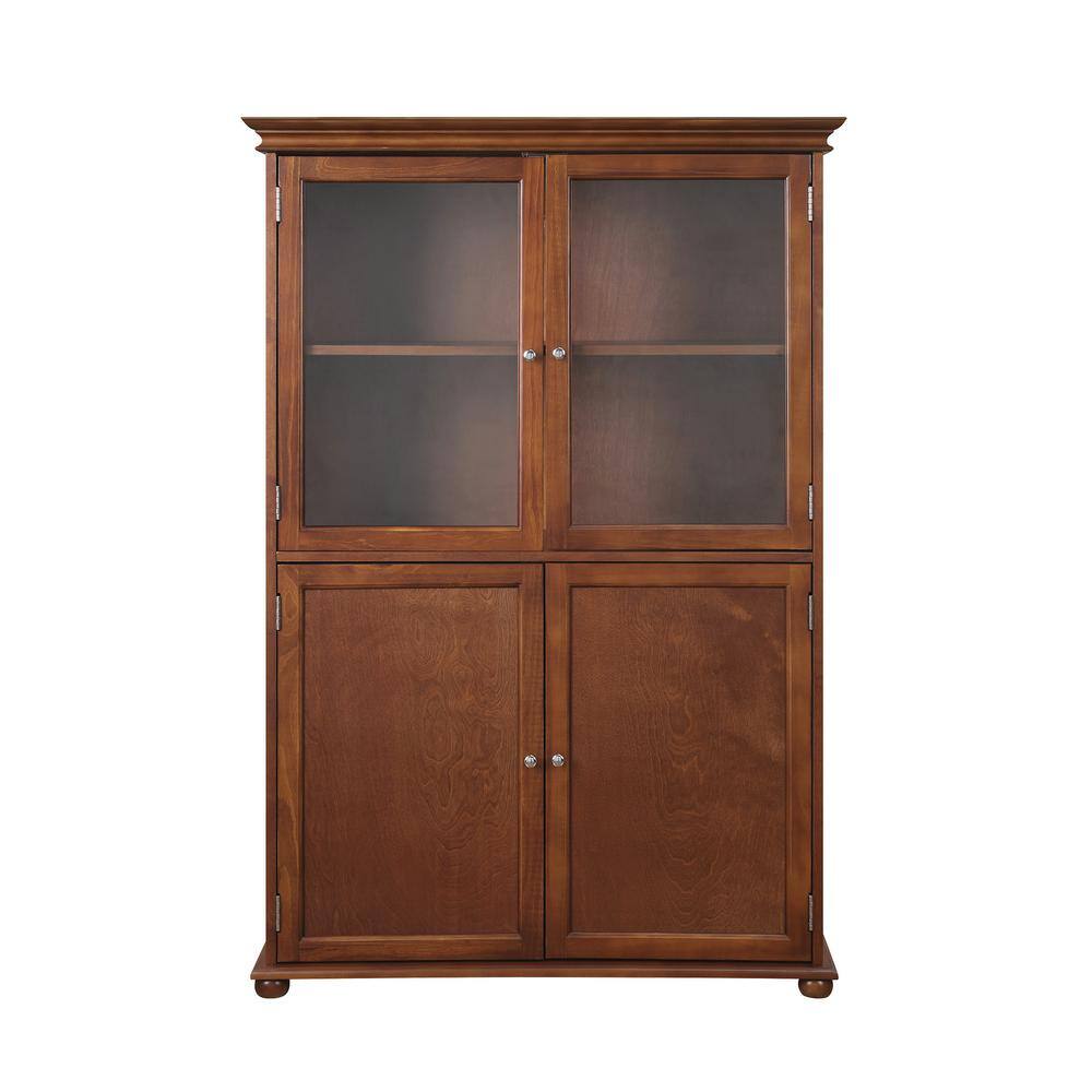 Home Decorators Collection Hampton Harbor 36 in. W x 14 in. D x 52-12 in. H Linen Storage Cabinet in Sequoia BF-21014-SQ