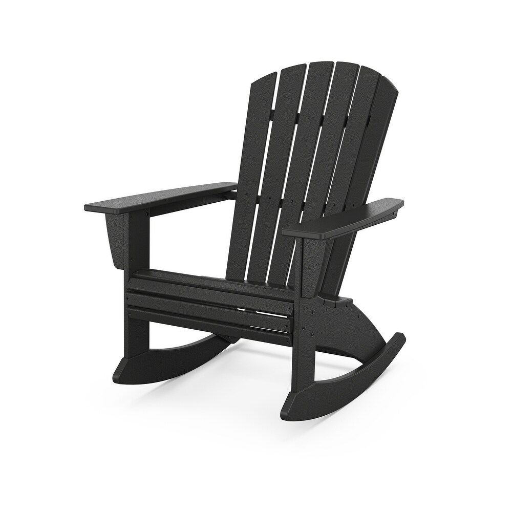 POLYWOOD Nautical Curveback Adirondack Rocking Chair