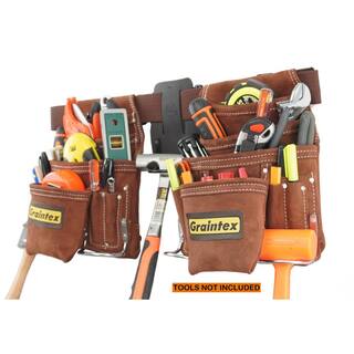 Graintex 20 Pocket Nail and Tool Pouch Set with 2 in. Belt and Hammer Holder SS2960