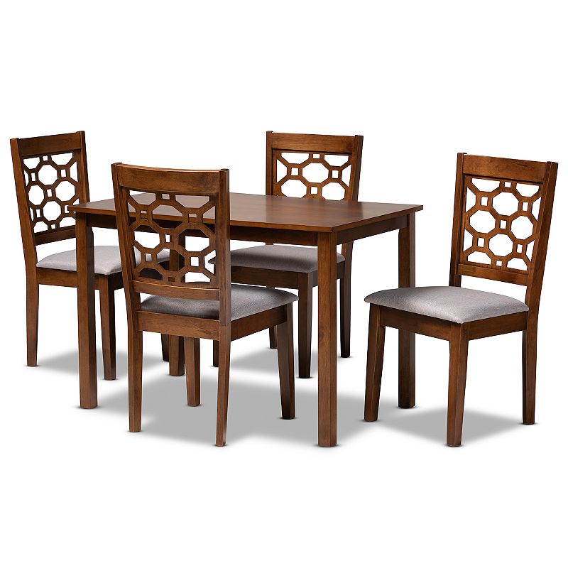 Baxton Studio Henry Dining Table and Chair 5-piece Set