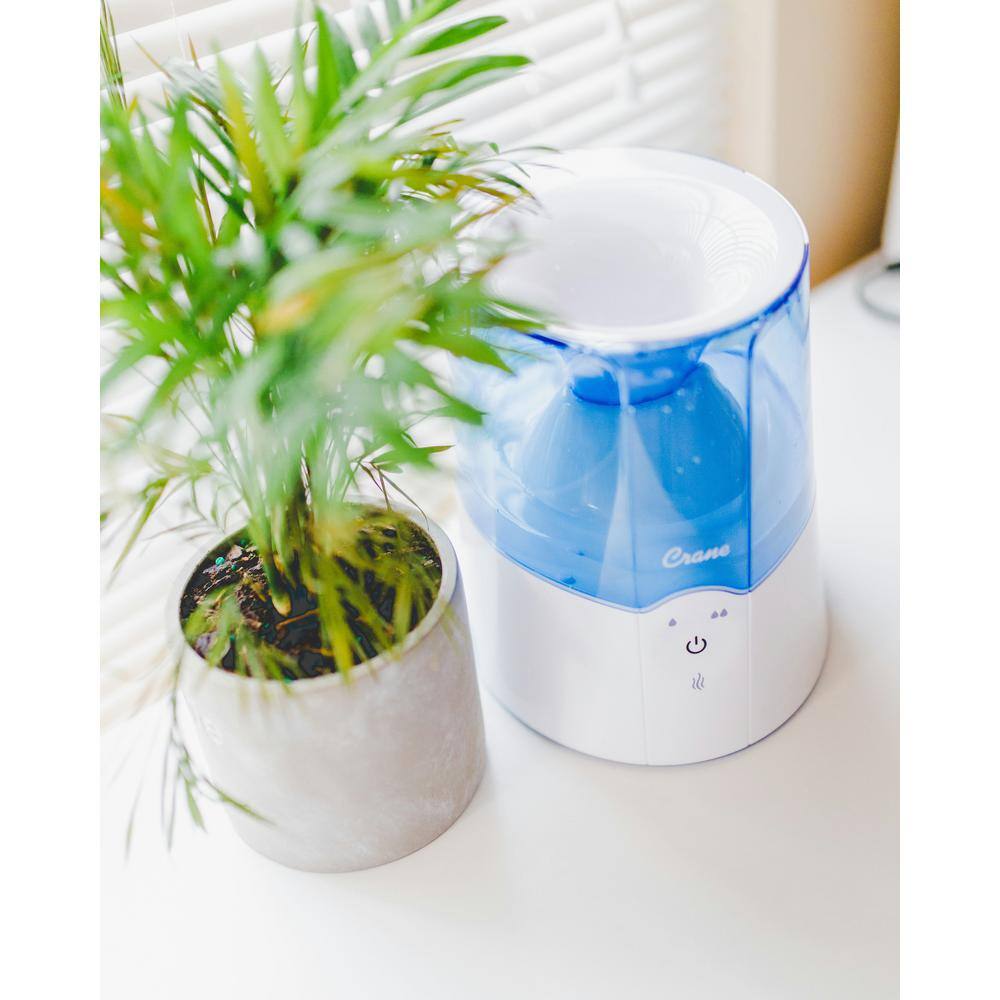 Crane 0.5 Gal. 2-in-1 Warm Mist Humidifier  Personal Steam Inhaler for Small to Medium Rooms up to 250 sq. ft. EE-5202