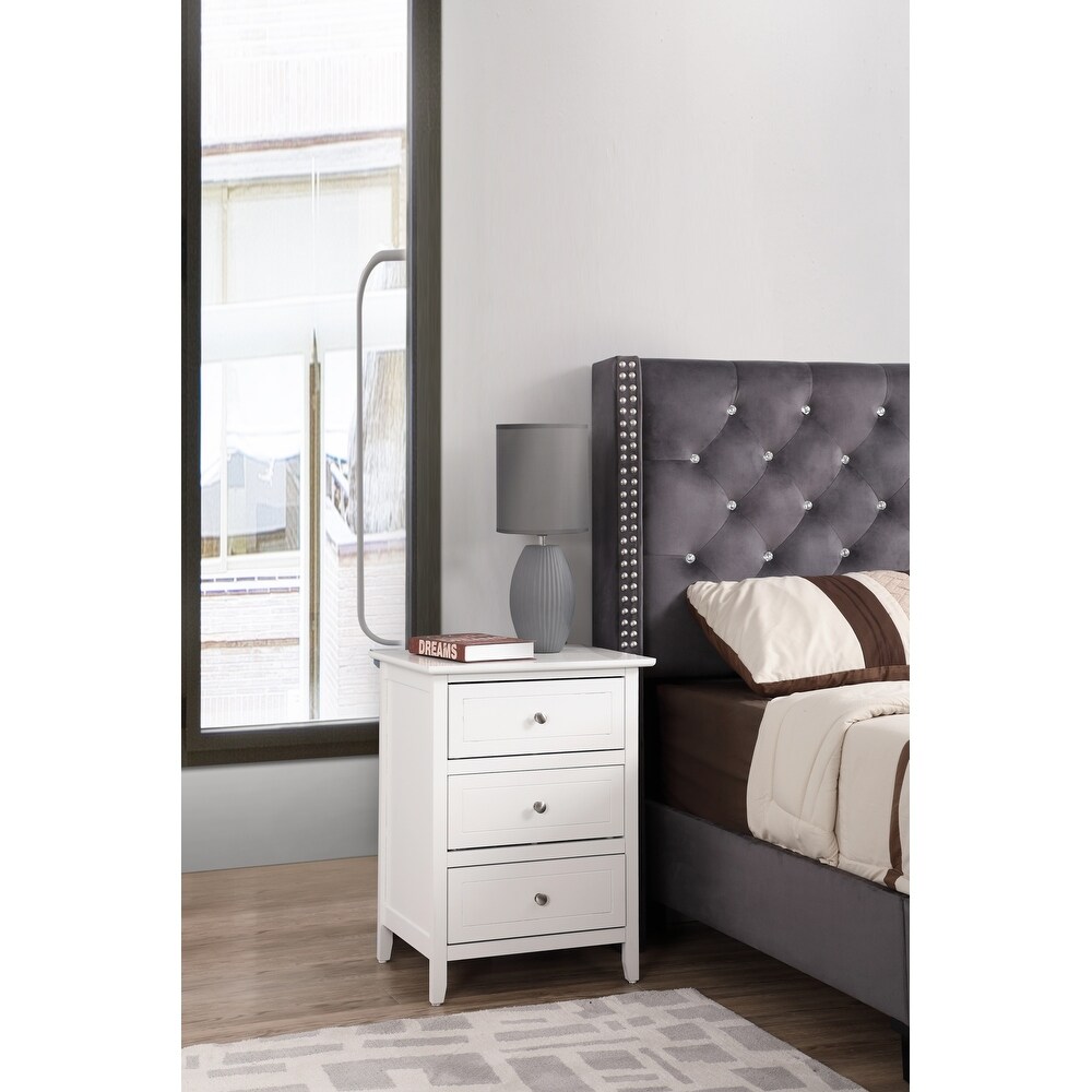 Daniel 3 Drawer Nightstand (25 in. H x 15 in. W x 19 in. D)