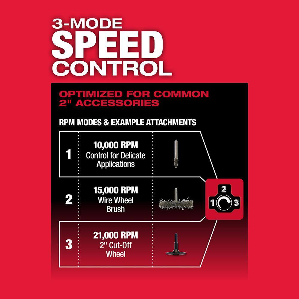 MW M12 FUEL 12V Lithium-Ion Brushless Cordless 14 in. Right Angle and Straight Die Grinder Kit (Tool-Only Kit) 2485-20-2486-20