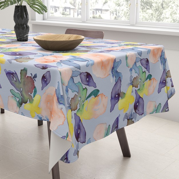 Natalie Baca Peach Rose Tablecloth deny Designs