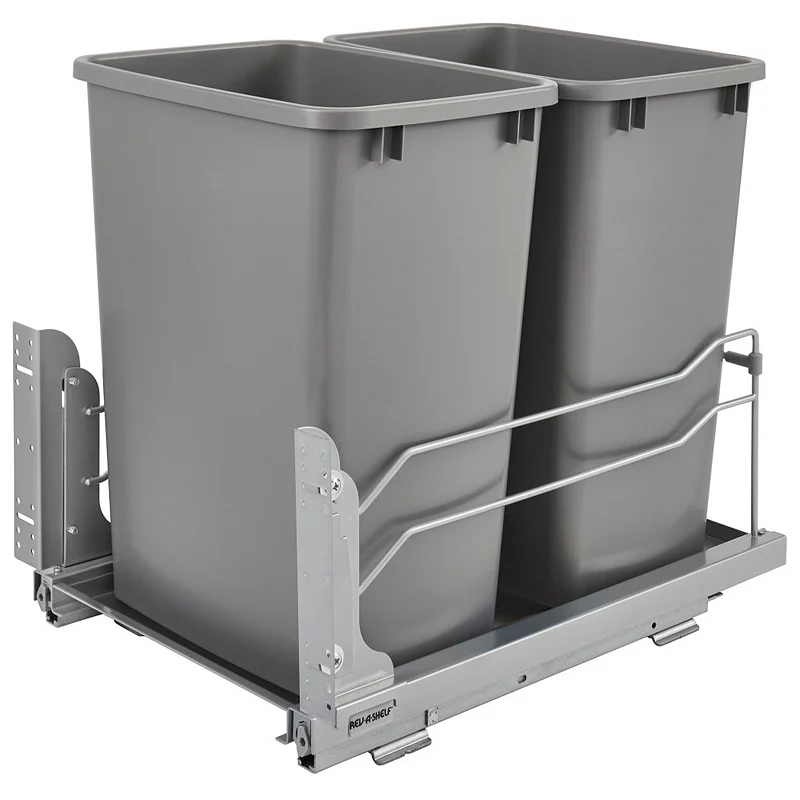 Rev-a-shelf Double Pull Out Trash Can 35 Qt With Soft-close， 53wc-1835scdm-217