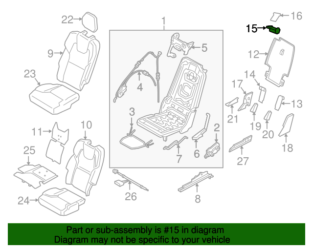 Genuine OE Volvo Folding Seat Latch - 39826805