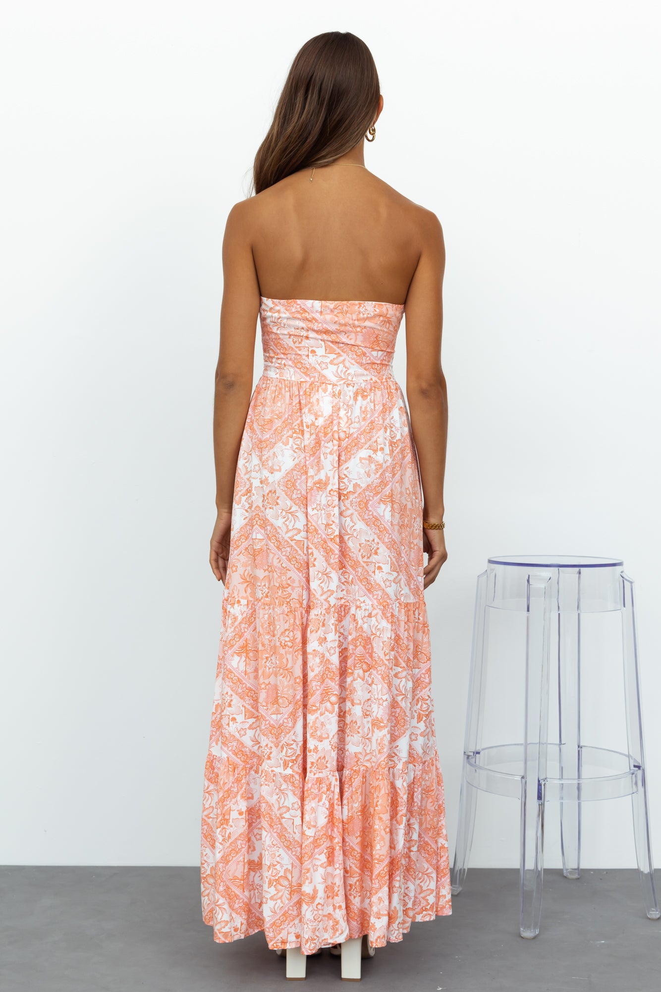 Speak To My Heart Midi Dress Peach