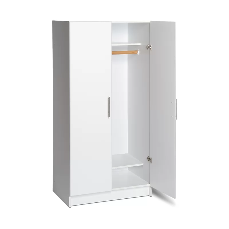 Prepac Elite 2 Door Wardrobe Cabinet， 32