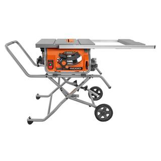 RIDGID 15 Amp 10 in. Portable Pro Jobsite Table Saw (2-Pack) with Rolling Stands R4514-2