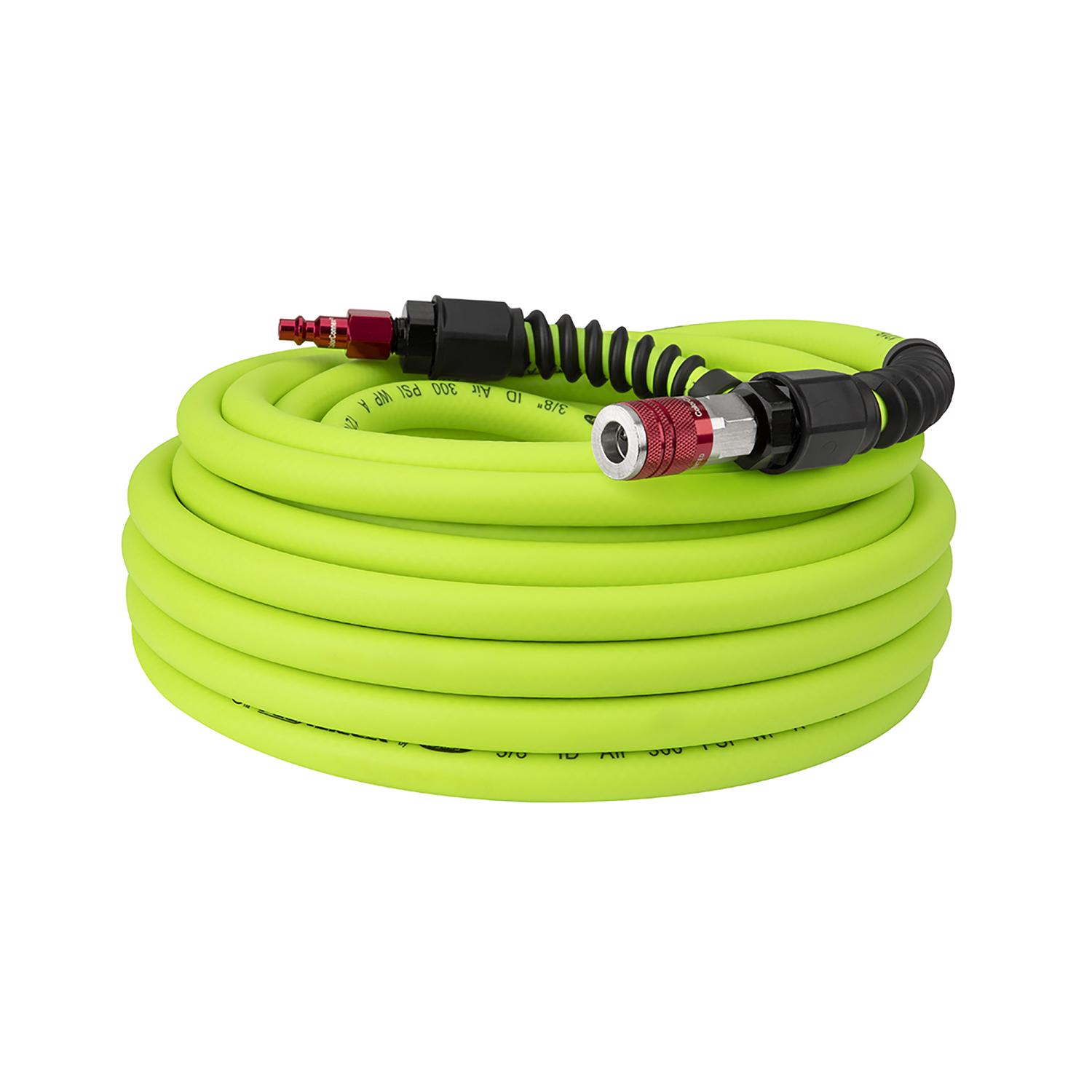 Flexzilla Pro 50 ft. L X 3/8 in. D Hybrid Polymer Air Hose Kit 300 psi Zilla Green